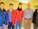ŠK Svornost Rousínovec zleva Pavel Švejnoha, Ondřej Mikulášek, Jakub Švejnoha, Pavel Blažek, Jan Hvozdovič.jpg
